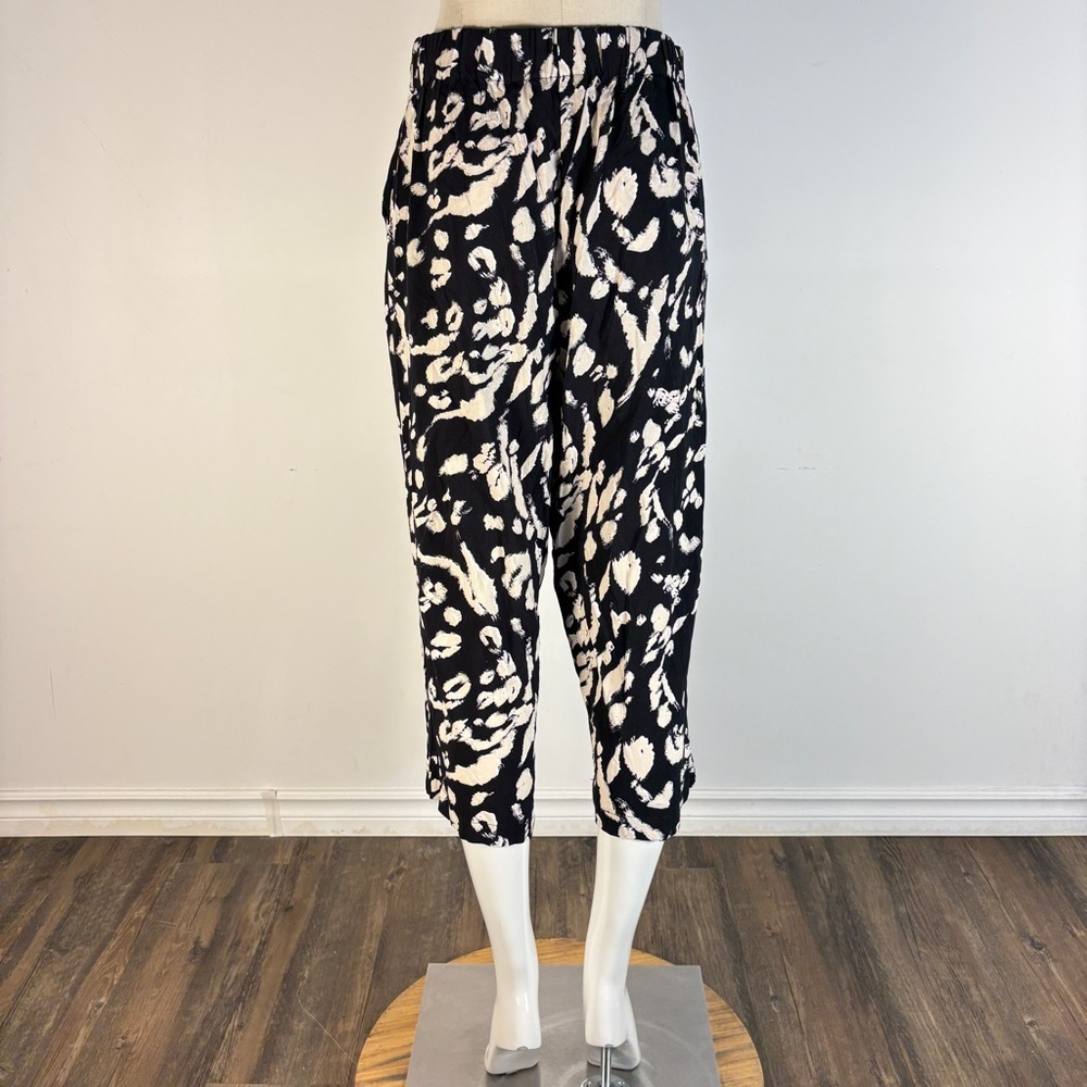 ❤️ Vero Moda Animal Print Wide Leg Pants Wild Chic Minimalist NWT L